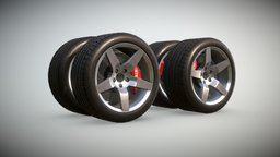 Wheel/Brake Game Ready and High Poly Models