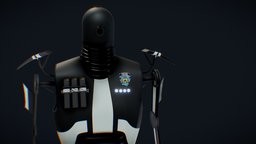 Robot Sci Fi Police Enforcer