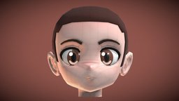 Anime Boy Head Type D (+60 Facial Morphs)
