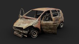 Burned Hatchback
