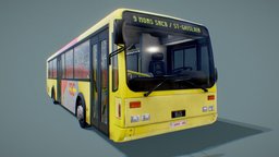 Complete Low Poly Bus