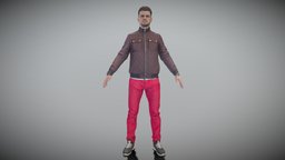 Man in red pants ready for animation 350