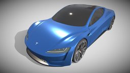 Tesla Roadster Electric Blue