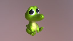 Cute Baby Alligator