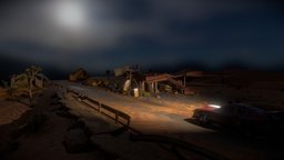Apocalyptic Night Environment & Vehicle