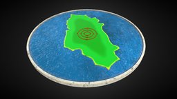Paradis island low poly 3D-map