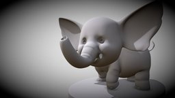 Baby Elephant 3d print model