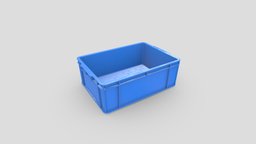 Blue Industrial Plastic Crate