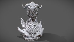 Screaming dragon head 3D print