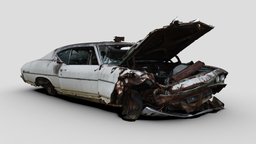 Wrecked SuperSport Muscle Car (Raw Scan)