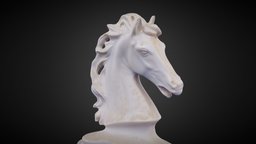 Classical horse head sculpture