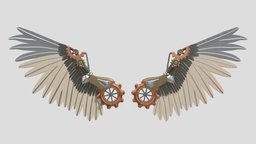 steampunk mechanical wings