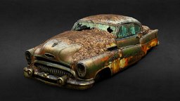 Overgrown 1950s Car (Gameready from Scan)