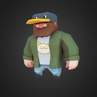 Low-poly Duck Hat Guy
