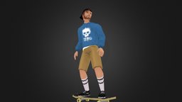 Low poly Skater