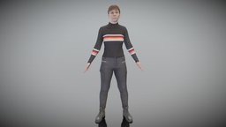 Woman in sweater ready for animation 306