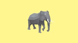 Low poly elephant